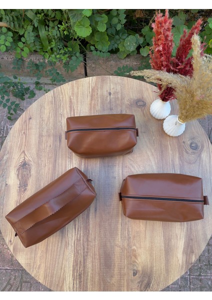 Deri Makyaj Çantası