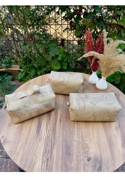 Deri Makyaj Çantası modelleri