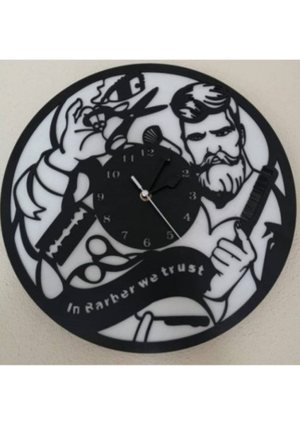 Şık Ahşap Duvar Saati, Klasik Stil, Siyah Renk, 30x30 Boyut, Dekoratif Parça