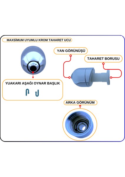 311463YP1TE Vitra-Taharet Ucu Fıskiye Ayarlı Krom (TK17°)