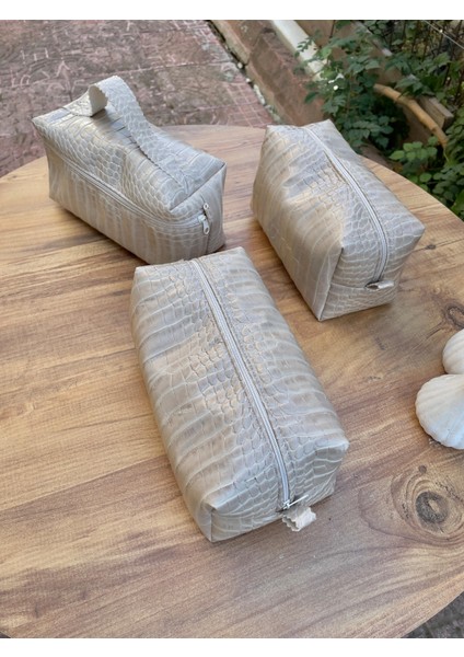 Deri Makyaj Çantası