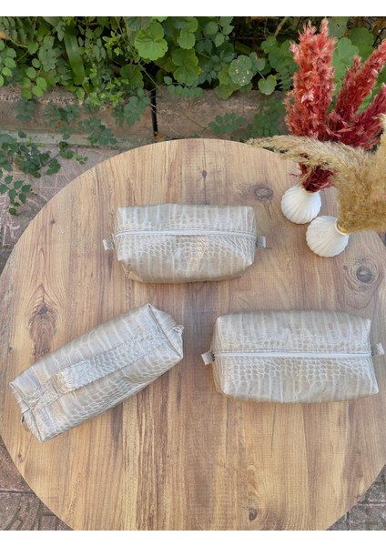 Deri Makyaj Çantası modelleri