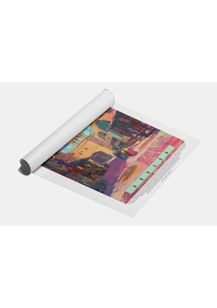 Orta Çağ Osmanlı Şehir Duvar Tablo, Eski Istanbul Poster