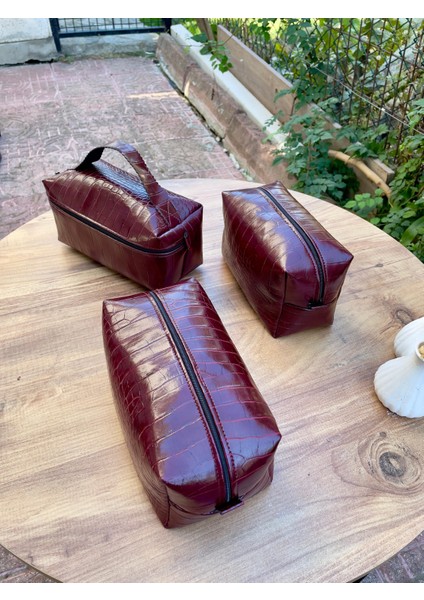 Deri Makyaj Çantası