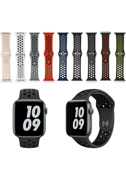 Fitcase Apple Watch 38 40 41 mm Uyumlu Point Spor Silikon Kordon