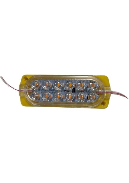 12 Volt Sarı 2.4 Watt Animasyonlu Çakar Modül 12 Ledli