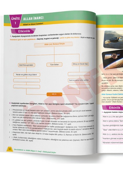 5.sınıf Din Kültürü ve Ahlak Bilgisi Etkileşimli Defter