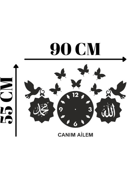 Kuş Kelebek Saat