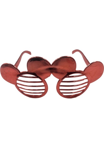 Parti Gözlük Plastik Camsız Panjur Minnie Şekilli Bakır 14X6 cm
