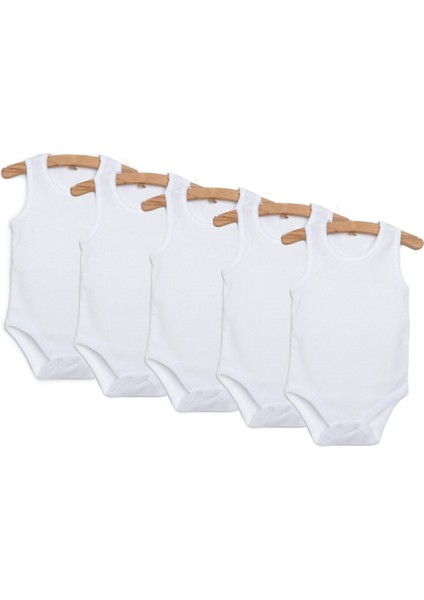 5'li Atlet Body Beyaz Unisex
