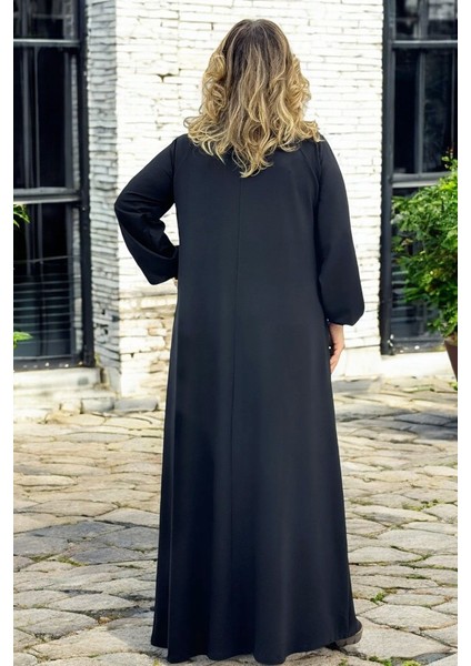 Deri Garnili Kol Ağzı Lastikli Büyük Beden %100 Pamuklu Viskon Elbise modelleri