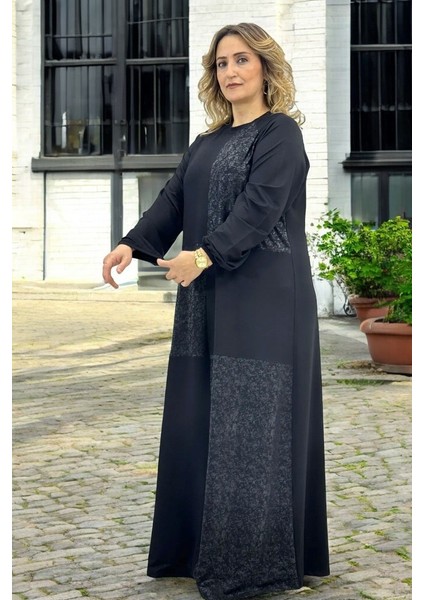 Deri Garnili Kol Ağzı Lastikli Büyük Beden %100 Pamuklu Viskon Elbise indirimleri