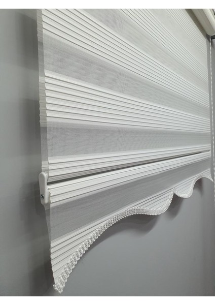 Dar Pliseli Stor Zebra Perde Beyaz MZ320