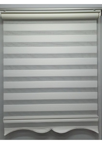 Dar Pliseli Stor Zebra Perde Beyaz MZ320