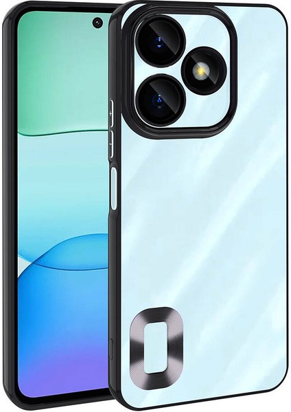 BBS Teknoloji Grup Xiaomi Redmi 13 4g Kılıf Kamera Korumalı Logo Gösteren Omega Kapak-Siyah
