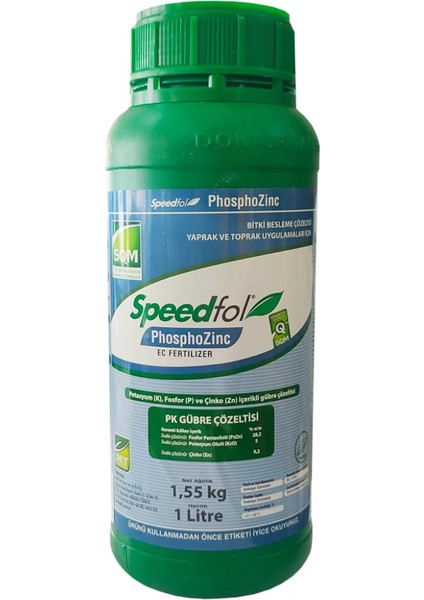 Speedfol Phosphozinc Yaprak Gübresi 1 Litre, 1.41 kg