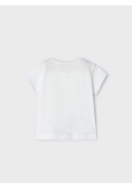 Kız Çocuk Işlemeli Kısa Kollu Tişört 3083 fırsatları