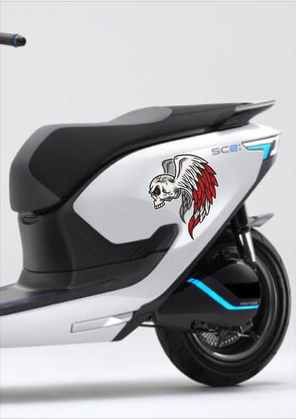 Kanatlı Kurukafa Araba Oto Motosiklet Karavan Sticker 00529 fırsatları