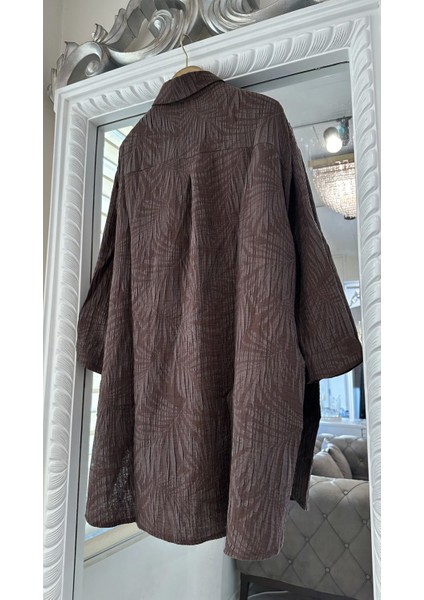 7017 Desenli Kahve Modal Gömlek fırsatları