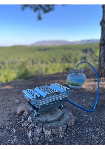 "yardımcım" Kamp Ocağı Piknik Ocağı Rüzgardan Etkilenmeyen Ocak 1,5 mt Hortum Dahil