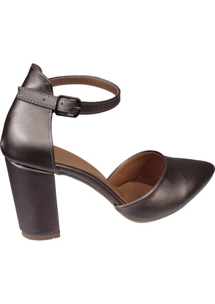 Yazkış Kadın 8cm Parlak Platin Karnıyarık Bilekten Bağlamalı Düğün Nişan Mezuniyet Topuklu Ayakkabı indirimleri