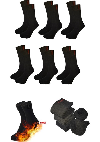 Termal Soket Havlu Çorap, Dikişsiz, Kışlık, Kalın Ekonomik Seri