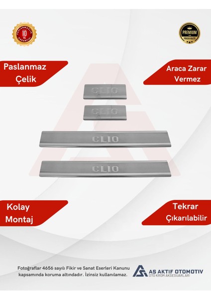 Renault Clio 3 Hb 5d/sw Kapı Eşiği 4 Parça 2006-2011 Krom Paslanmaz Çelik fiyatları