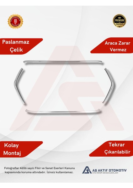 Ford Transit Van Ön Panjur Çerçevesi (Geniş) 4 Parça 2019 ve Üzeri Krom Paslanmaz Çelik fiyatları