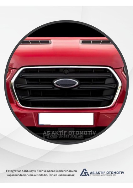 Ford Transit Van Ön Panjur Çerçevesi (Geniş) 4 Parça 2019 ve Üzeri Krom Paslanmaz Çelik modelleri
