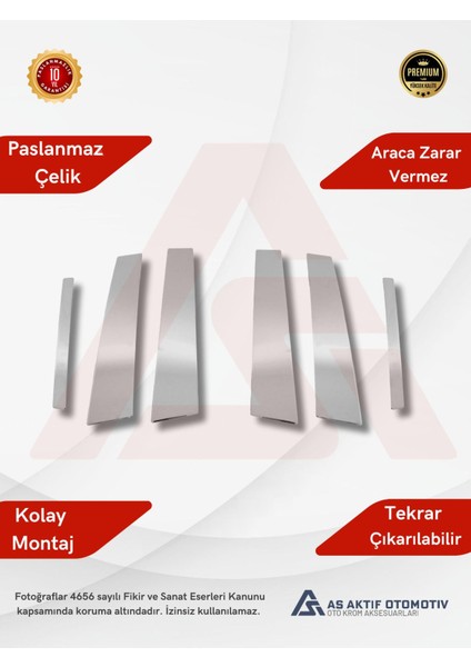 Renault Megane 4 Hb 5d/sd Direk Nikelajı 6 Parça 2016 ve Üzeri Krom Paslanmaz Çelik fiyatları