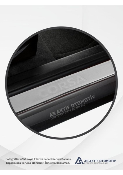 Opel Corsa D Hb 5d Kapı Eşiği 4 Parça 2006-2015 Krom Paslanmaz Çelik modelleri