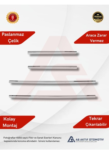 Nissan Navara Pick-Up Cam Çıtası 4 Parça 2006-2015 Krom Paslanmaz Çelik fiyatları