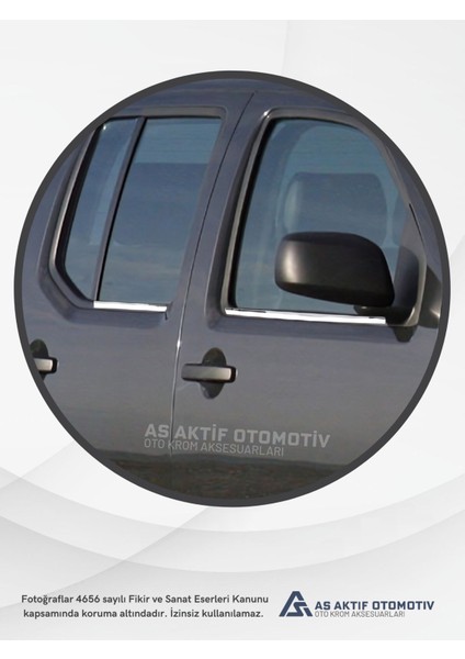 Nissan Navara Pick-Up Cam Çıtası 4 Parça 2006-2015 Krom Paslanmaz Çelik modelleri