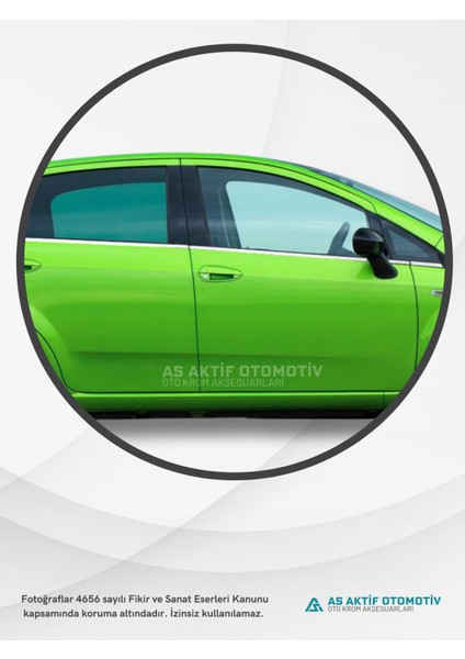 Fiat Grande Puntohb 5d Cam Çıtası 6 Parça 2005 ve Üzeri Krom Paslanmaz Çelik modelleri