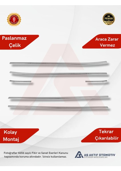 Hyundai Accent Blue Sd Cam Çıtası 6 Parça 2011 ve Üzeri Krom Paslanmaz Çelik fiyatları