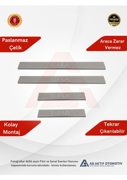 Hyundai Era Sd Kapı Eşiği 4 Parça 2005-2011 Krom Paslanmaz Çelik fiyatları