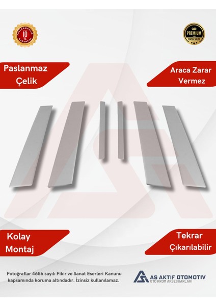 Honda Civic Sd Direk Nikelajı 6 Parça 2006-2011 Krom Paslanmaz Çelik fiyatları