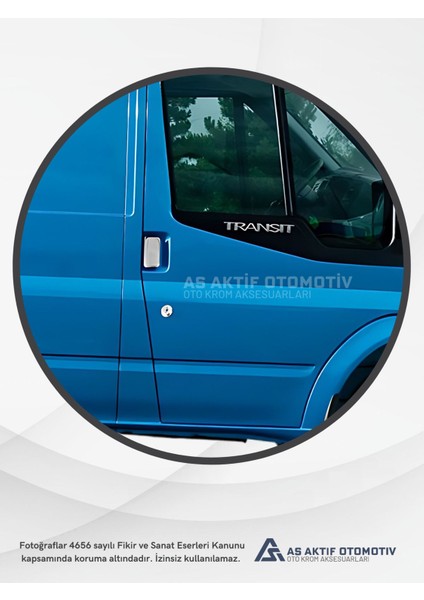 Ford Transit Van Kapı Kolu (2 Kapı) 3 Parça 2003-2013 Krom Paslanmaz Çelik modelleri