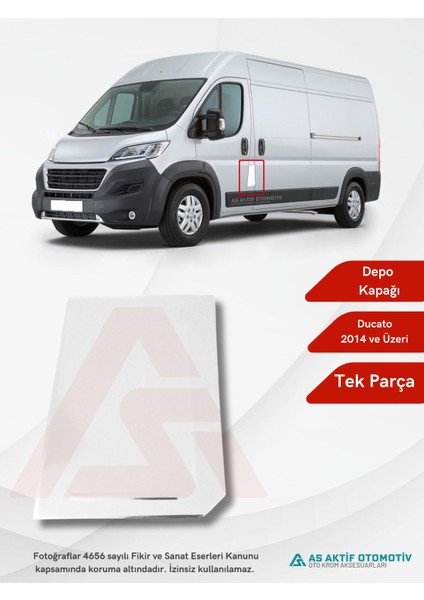 Fiat Ducato Van Depo Kapağı 2014 ve Üzeri Krom Paslanmaz Çelik