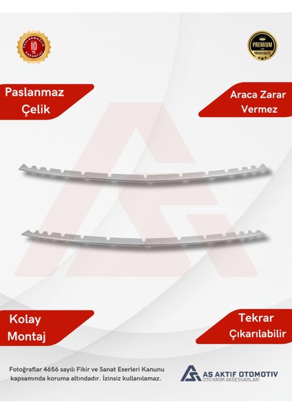 Mercedes Vito W447 Van Ön Tampon Çıtası (Çentikli) 2 Parça 2014 ve Üzeri Krom Paslanmaz Çelik fiyatları