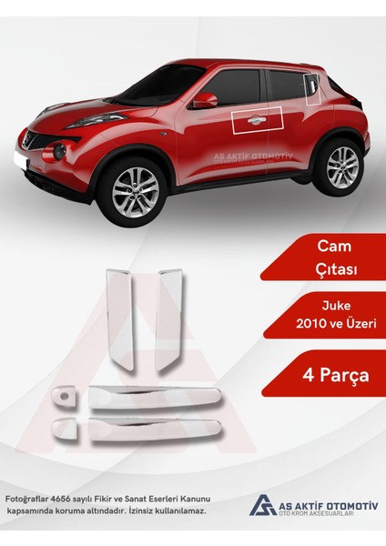 Nissan Juke Suv Kapı Kolu 4 Parça 2010 ve Üzeri Krom Paslanmaz Çelik