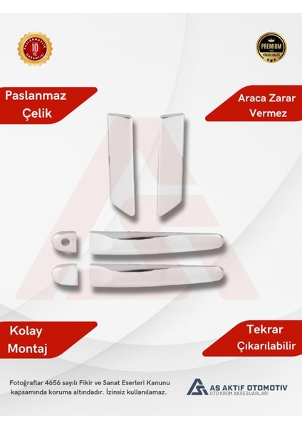Nissan Juke Suv Kapı Kolu 4 Parça 2010 ve Üzeri Krom Paslanmaz Çelik fiyatları