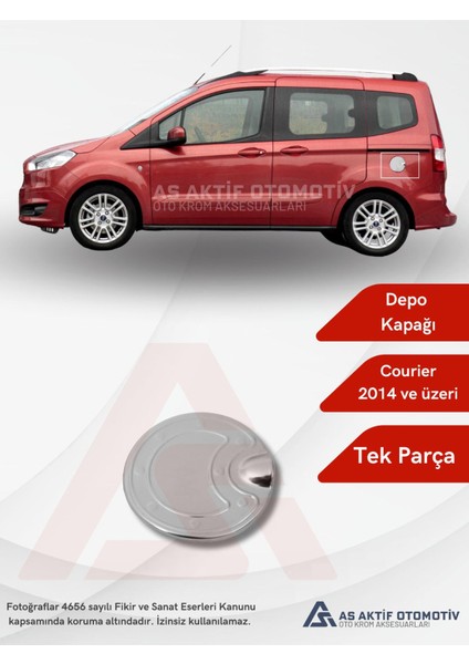 Ford Courier Van Depo Kapağı 2014 ve Üzeri Krom Paslanmaz Çelik