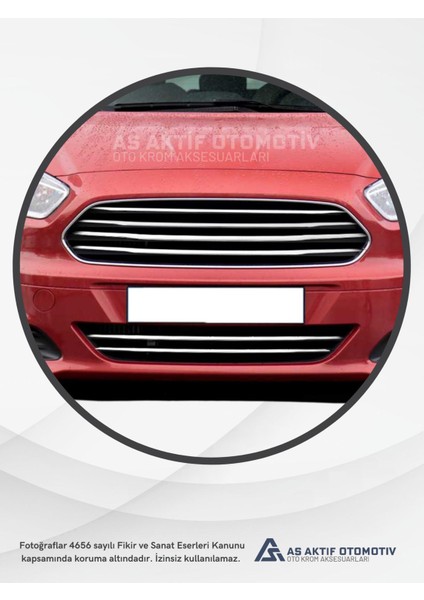 Ford Courier Van Ön Panjur Geniş Model 6 Parça 2014-2017 Krom Paslanmaz Çelik modelleri