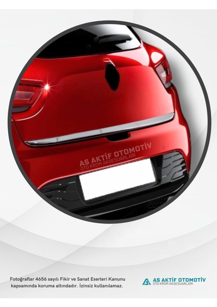 Renault Clio 4 Hb 5d Bagaj Alt Çıtası 2012 ve Üzeri Krom Paslanmaz Çelik modelleri
