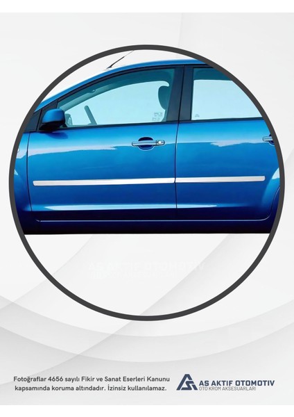 Ford Focus 2hb 5d/sd Yan Kapı Çıtası 4 Parça 2005-2008 Krom Paslanmaz Çelik modelleri
