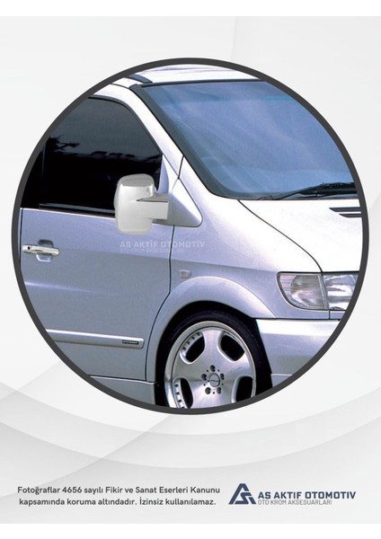 Mercedes Vito W638 Van Ayna Kapağı 2 Parça 1996-2003 Abs Krom modelleri