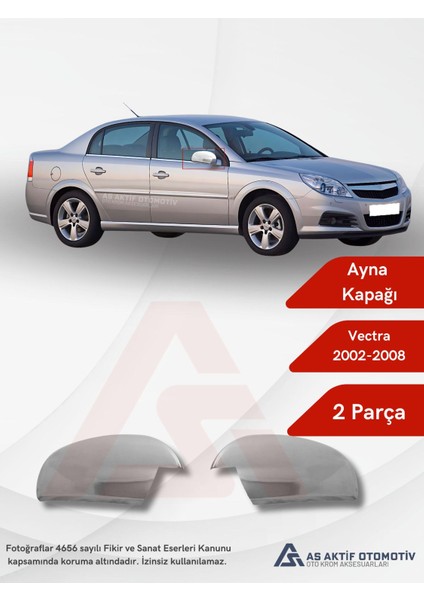 Opel Vectra C Sw/sd Ayna Kapağı 2 Parça 2002-2008 Krom Paslanmaz Çelik
