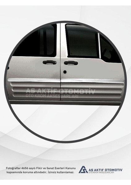 Ford Connect Panel Van/lav Yan Kapı Çıtası Uzun Şase 4 Parça 2002-2014 Krom Paslanmaz Çelik modelleri