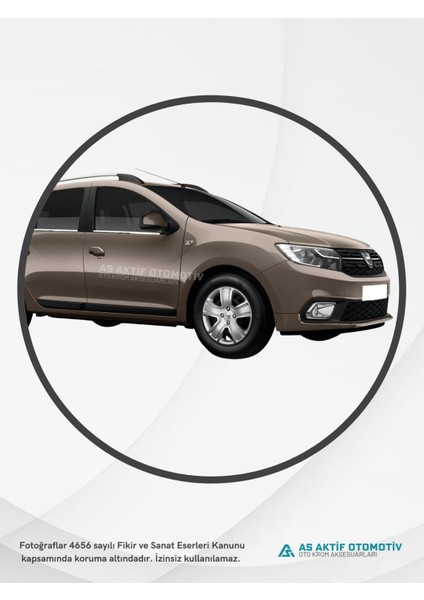 Dacia Logan Mcv Sw Kapı Eşiği 4 Parça 2013 ve Üzeri Krom Paslanmaz Çelik
